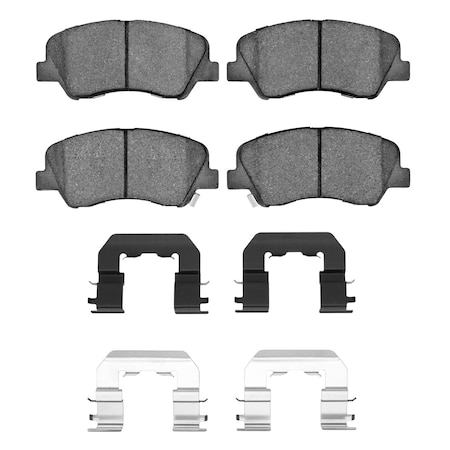 5000 Advanced Brake Pads - Ceramic And Hardware Kit, Long Pad Wear, Front